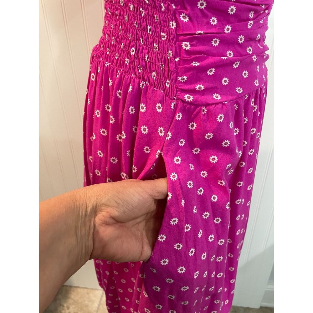 Matilda Jane Pink Floral Dress With Ruched Waist & Button Details - Picture 11 of 16